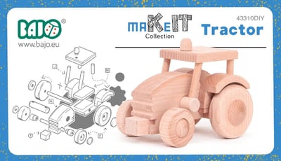 Bajo - Houten Bouwpakket - Traktor - Constructiespeelgoed - 3+ Jaar