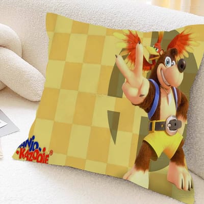 Anime Banjo Kazooie Gelukkige Draak Kussensloop Bankkussenhoes Huis Kamer Decoratie Kindercadeau 50x50cm