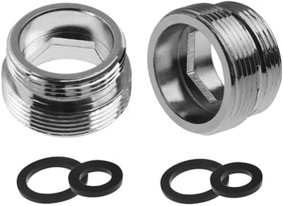 Cosensi - Metalen Kraan Adapter - Waterbesparend - 22Mm Buitendraad 16Mm Buitendraad - Messing Tap Connector - Geschikt voor Badkamer en Keuken