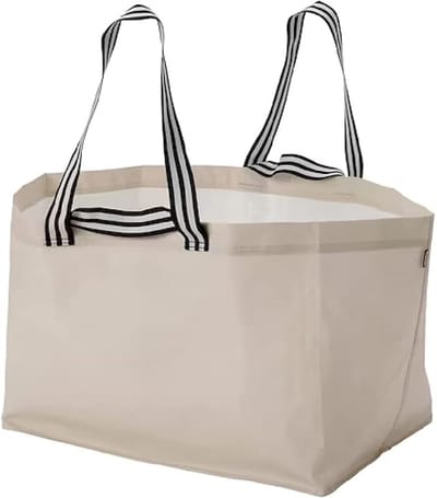 Tote bag, boodschappentas, grote boodschappentas Polypropyleen 68 x 36 cm Lichtbeige Beige, Beige, L