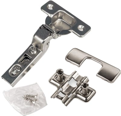 SOTECH Set van 2 potscharnieren T45 110° binnenstop met snelmontage en demper inclusief kruisplaat, schroeven en deksel