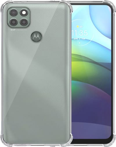 Telefoonhoesje Geschikt voor Motorola Moto G9 Power Transparant - Shockproof TPU Siliconen Case met Stootrand Doorzichtig - Smartphonica geschikt voor Motorola Moto G9 Power