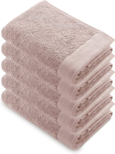 Walra Remade Handdoeken 50x100 cm - set van 5 - Zware kwaliteit 550 g/m2 - Poeder Roze