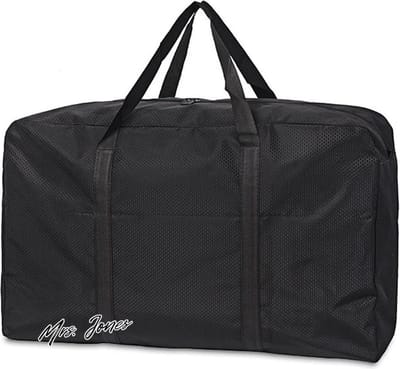 Mrs. Jones Waterdichte grote transporttas 180 liter Oxford-opbergdoos organizer voor reizen verhuizing-opbergkast super scheurvast robuust zwart 100 x 55 x 33 cm .