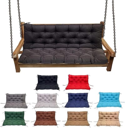 Tuinkussen Vervanging - Schommelkussen Bankkussen - Comfortabel Zitten - Waterbestendig Olefine Stof - 100x100cm - Zwart