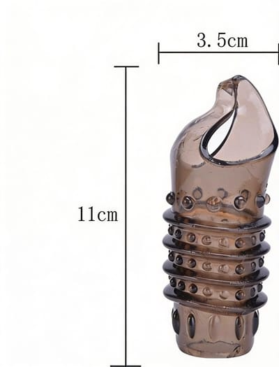 Penis Sleeve - Oprekbaar - Ribbels - Opening balzak - Transparant