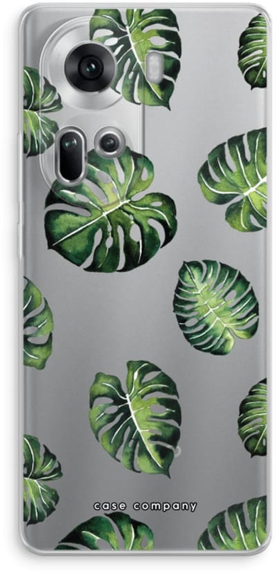 Case Company® - Hoesje geschikt voor Oppo Reno 11 hoesje - Tropische bladeren - Soft Cover Telefoonhoesje - Bescherming aan alle Kanten en Schermrand