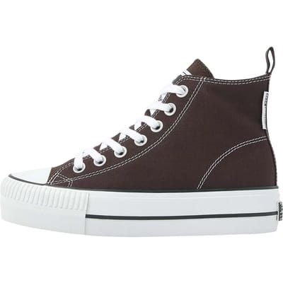 British Knights - Kaya Mid Dames Sneakers Hoog - Maat 37 - Bruin - Katoen - Vrouwen Schoenen