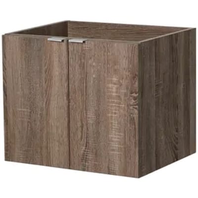 Aquavive Wastafelonderkast Cecina 47cm - Donker Eiken Houtlook - Met 2 Deuren - 47,6x50x59,4cm