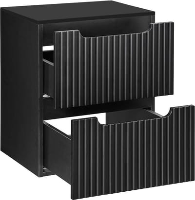 Wastafelonderkast Newport 60x50x40 cm zwart [en.casa]