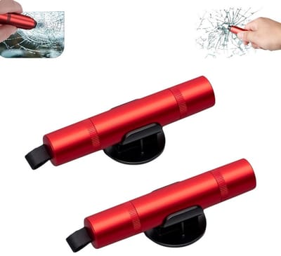 SnelShoppen - 2 Pcs Auto Veiligheidshamers, Multifunctionele Riemsnijder, 2-in-1 Noodhamer, Glazenbreker, Compact en Lichtgewicht, Voor Auto en Bus