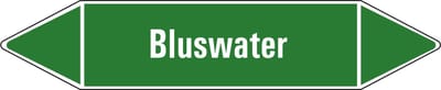 Bluswater leidingmarkering op vel - groen wit 75 x 17 mm - 8 per vel