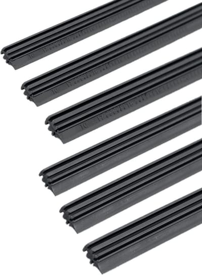 Rubberen Wisserbladen Strips voor Platte Wisserbladen - Set van 2 Stuks in 3 Maten (650mm, 500mm, 400mm)