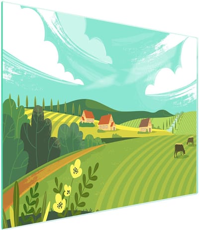 TMK ArtDeko - Snijplank van Glas - 52x30 cm - UV Print - Anti-slip