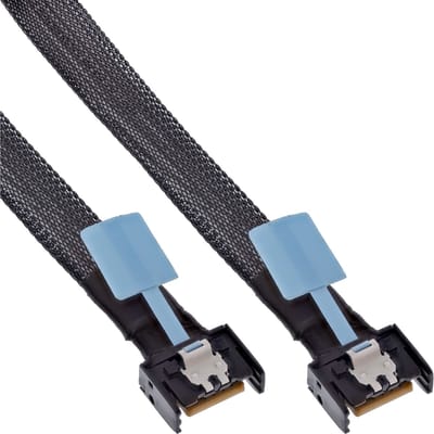 InLine® MCIO Kabel, MCIO x4 Stecker zu MCIO x4 Stecker, 0,5m
