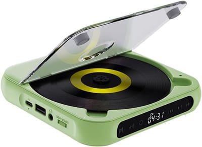 Draagbare CD Speler - Muziek Speler - Muziek Luisteren - Bluetooth 5.3 Connectie - 2000MAH Batterij - Groen