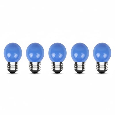 LED Kogellamp E27 Blauw - 300 lumen - 3W - IP20 - G45 - 230V - 5 stuks