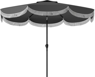 Parasol - 269 cm - Achthoekig Met UV Bescherming - Voor Tuin - Polyester - Donkergrijs