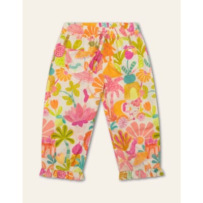 Oilily Papaya Broek- maat74/12m Almond Oil