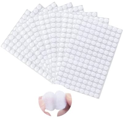 Zelfklevende tapes 10 mm - 540 stuks - ronde witte stippen - ideaal voor school en huishouden - ShopVlot