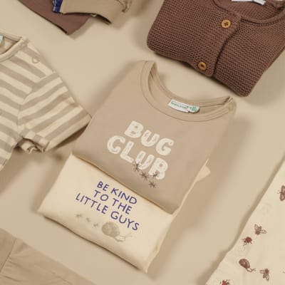 Babylook Bugs Vest Knit - Maat 50/56 - Taupe