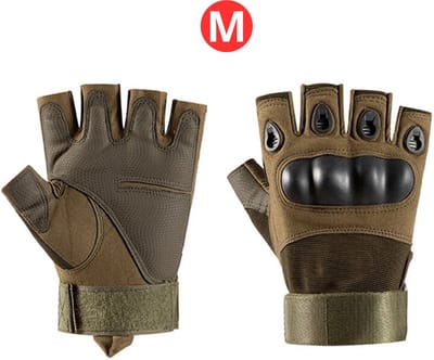 Bovista Airsoft Handschoenen - Tactical - Tactical Gloves - Leger - Tactical Handschoenen Hardknuckle - Paintball - Militaire - Vingerloze - Groen M
