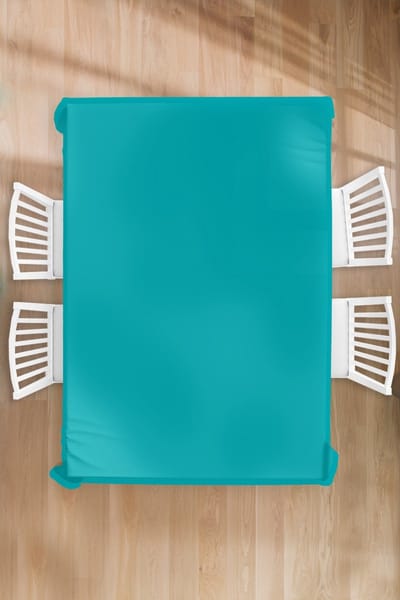 Tafelkleed - Tafellaken - 150x220 cm - Blauw - Effen kleur - Binnen en Buiten