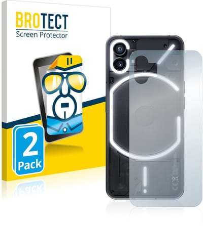 BROTECT - Screenprotector voor Nothing Phone (1) (Achterkant) - Folie Beschermfolie transparant 2 Stuks