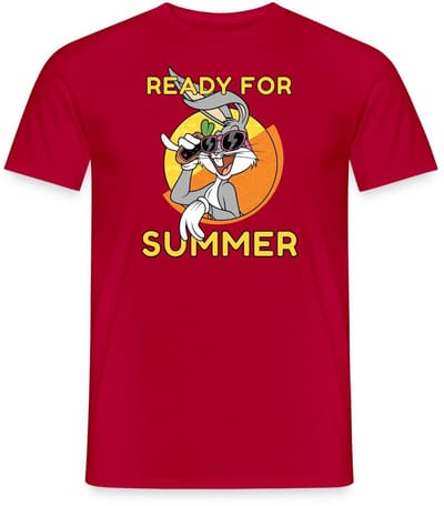 Looney Tunes Bugs Bunny Ready For Summer T-Shirt Heren