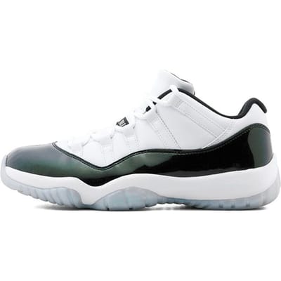 Air Jordan 11 Retro Low Emerald Heren Sneakers Wit Emerald-Rise-Zwart 528895-145 47.5 white