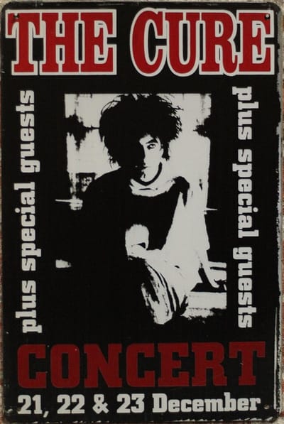 Wandbord - The cure - Metalen wandbord - Mancave - Mancave decoratie - Retro - Metalen borden - Metal sign - Bar decoratie - Tekst bord - Wandborden – Bar - Wand Decoratie - Metalen bord - UV beste