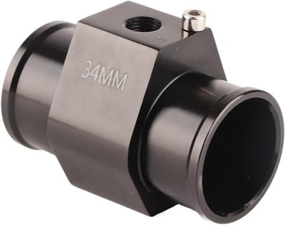 Koelvloeistof Sensor Adapter - Water Hose Adapter - Koelsysteem Meten - Aluminium Constructie - 1.34 Inch - Zilver