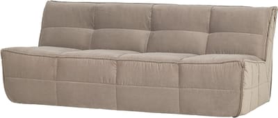 vtwonen Cluster 3-Zits Bank - Velvet - Warm Taupe - 81x204x91