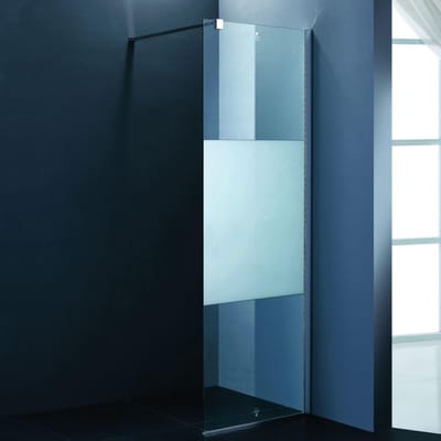Aqua Vista Arsena Inloopdouche Wand - 120x200cm - incl. wandbeugel - Helder glas met matte band - Chroom
