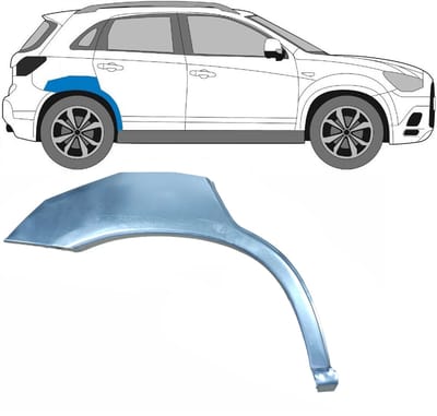 Reparatiepaneel achterspatbord voor Mitsubishi ASX 2010- / Rechts