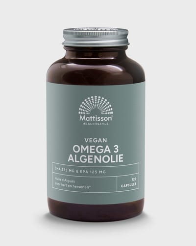 Mattisson - Vegan Algenolie Omega 3 500 mg - DHA 375 mg & EPA 125 mg - Vegan Voedingssupplement - 120 Capsules