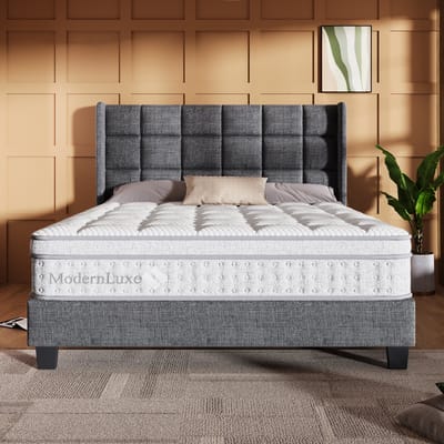 7-zone pocketverenmatras 140x190 cm - 25 cm hoge koudschuim hybride matras - ergonomisch ontwerp - OEKO-TEX gecertificeerd