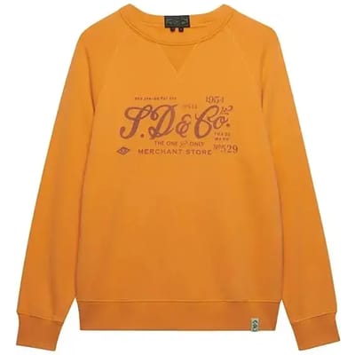 Superdry The Merchant Store Vintage Print Sweatshirt Orange Grootte: XL
