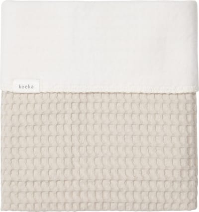 Koeka wiegdeken cotton fleece wafel Amsterdam sand 100x75