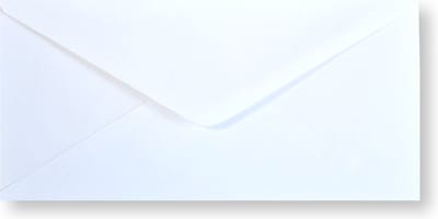500 Luxe EA 5/6 enveloppen - DIN Lang 11x22cm - Wit - 110 Grams - 110x220mm - Puntklepsluiting