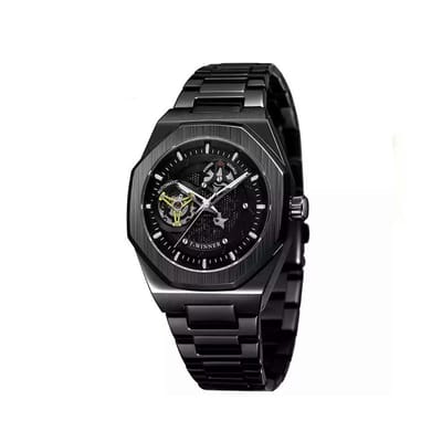 Tourbillon Skeleton Horloge Zwart | Waterafstotend | Cadeau Giftbox | Zwart | Automatic Horloges | Automatisch Watchwinder | Skeleton Horloges Unisex Skeleton Herenhorloge Jongens Heren