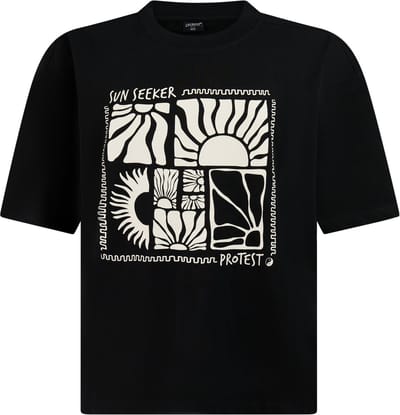 Protest PRTArela - T-shirt Dames - Loose fit - Zwart
