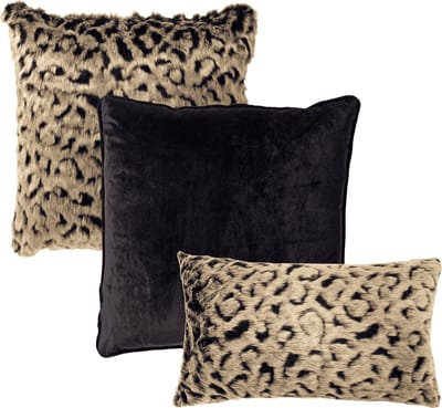 Dutch Decor - KUSSENSET - 3-delig - Keyan - 45x45 cm, 30x50 cm - inclusief binnenkussens - bruin, zwart - Met Ritssluiting – Decoratie Kussens - Comfortabele kussentjes voor op de Bank