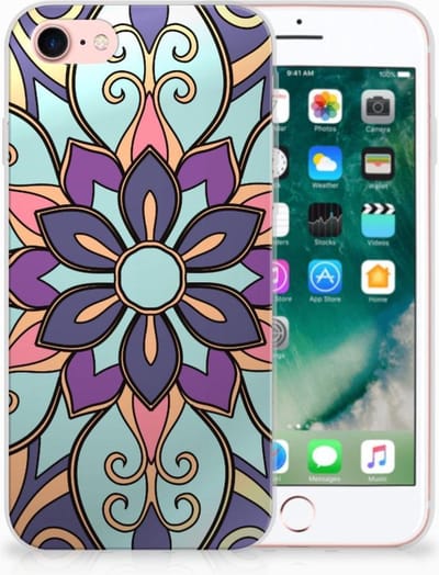 iPhone SE 2022 | SE 2020 | 8 | 7 TPU Case Purple Flower