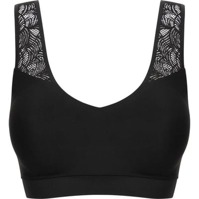 Chantelle - SoftStretch - V-Neck Voorgevormde Top Kant - ZWART - Maat XL/XXL