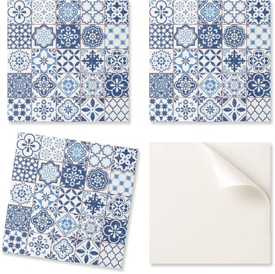 Set zelfklevende vinyltegels met patroon voor de slaapkamer, geometrische tegelpatronen, 20x20x20 cm