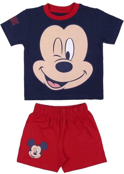 Mickey Mouse Shortama - Maat 98 - Pyjama met korte broek en T-shirt - 100% Katoen