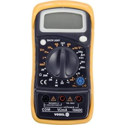 Vorel 81773 - Digitale Multimeter - Universele Universeelmeter - Spanningsmeter - AC/DC 600V - 10A - hFE Transistortest