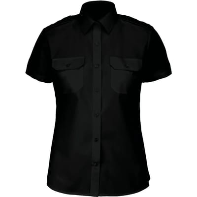 Kariban Damespilootoverhemd korte mouwen K504 - Black - XXL