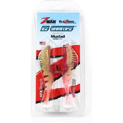 Zman zacht kunstaas Shrimpz opgetuigd 3,5 inch 2/pak Laguna Shrimp (1437) white